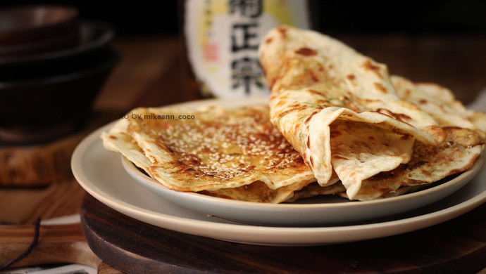 Scallion and Fresh Meat Thin Pancake