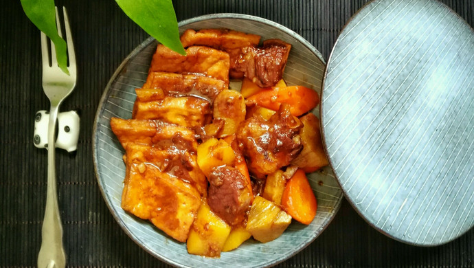 Tomato Beef Stew with Tofu